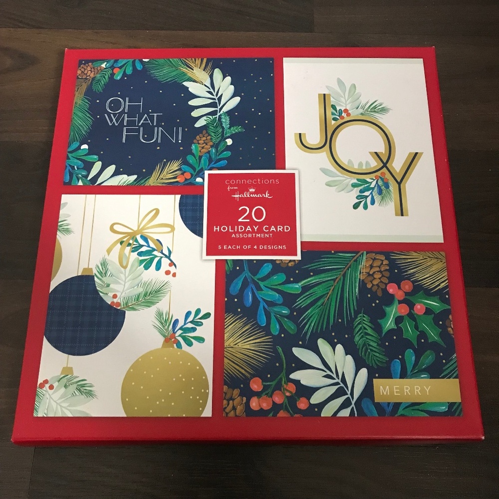 NEW 20 PACK ASSORTED Connections From Hallmark Holiday Cards Box With Text